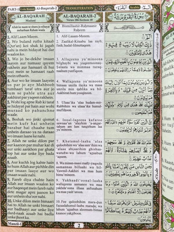 The Holy Quran with Kanzul Iman in Roman Script [Normal paper] Translated by Imam Ahmad Raza Khan - Image 4